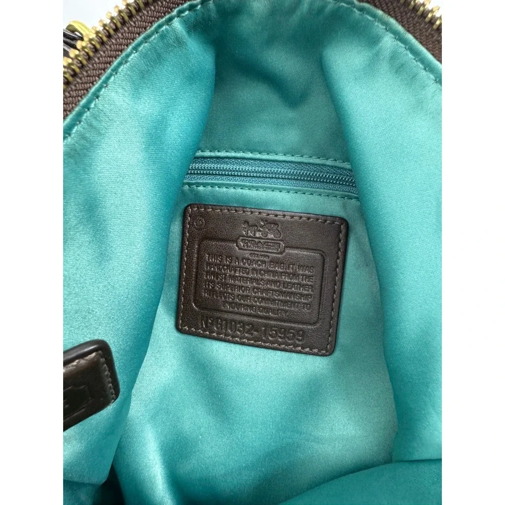 Coach Madison Sophia Mahogany Brown Leather Hobo Bag 15959 Brass Hardware - Picture 4 of 4